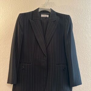 Tahari ASL Black Pinstripe Blazer
